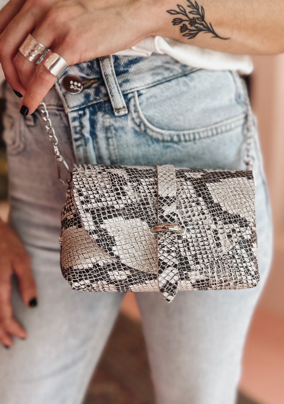 Crossbody mini handbag φίδι